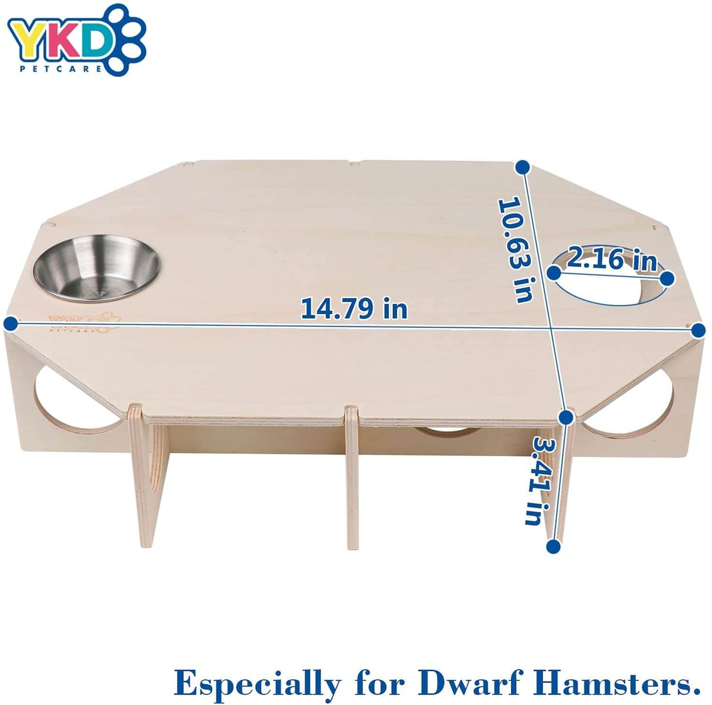 Multi Chamber Hamster House Maze, Natural Wood Small Animals Hideout
