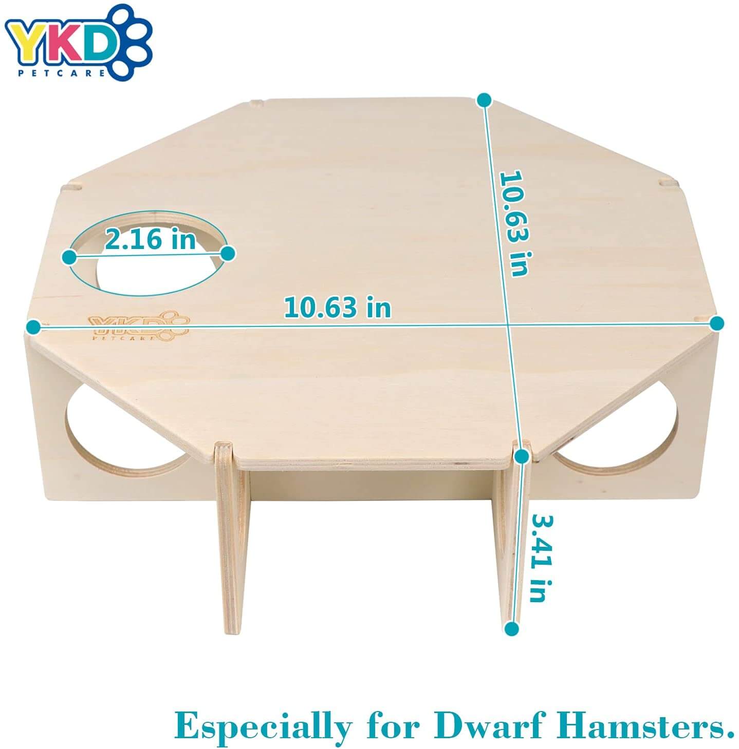 Multi Chamber Hamster House Maze, Natural Wood Small Animals Hideout