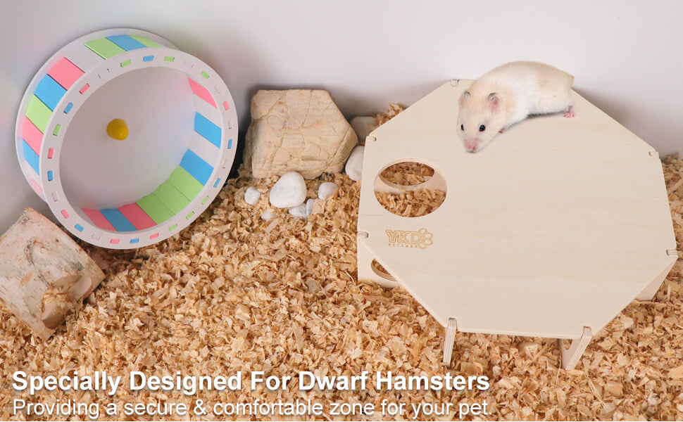 Multi Chamber Hamster House Maze, Natural Wood Small Animals Hideout