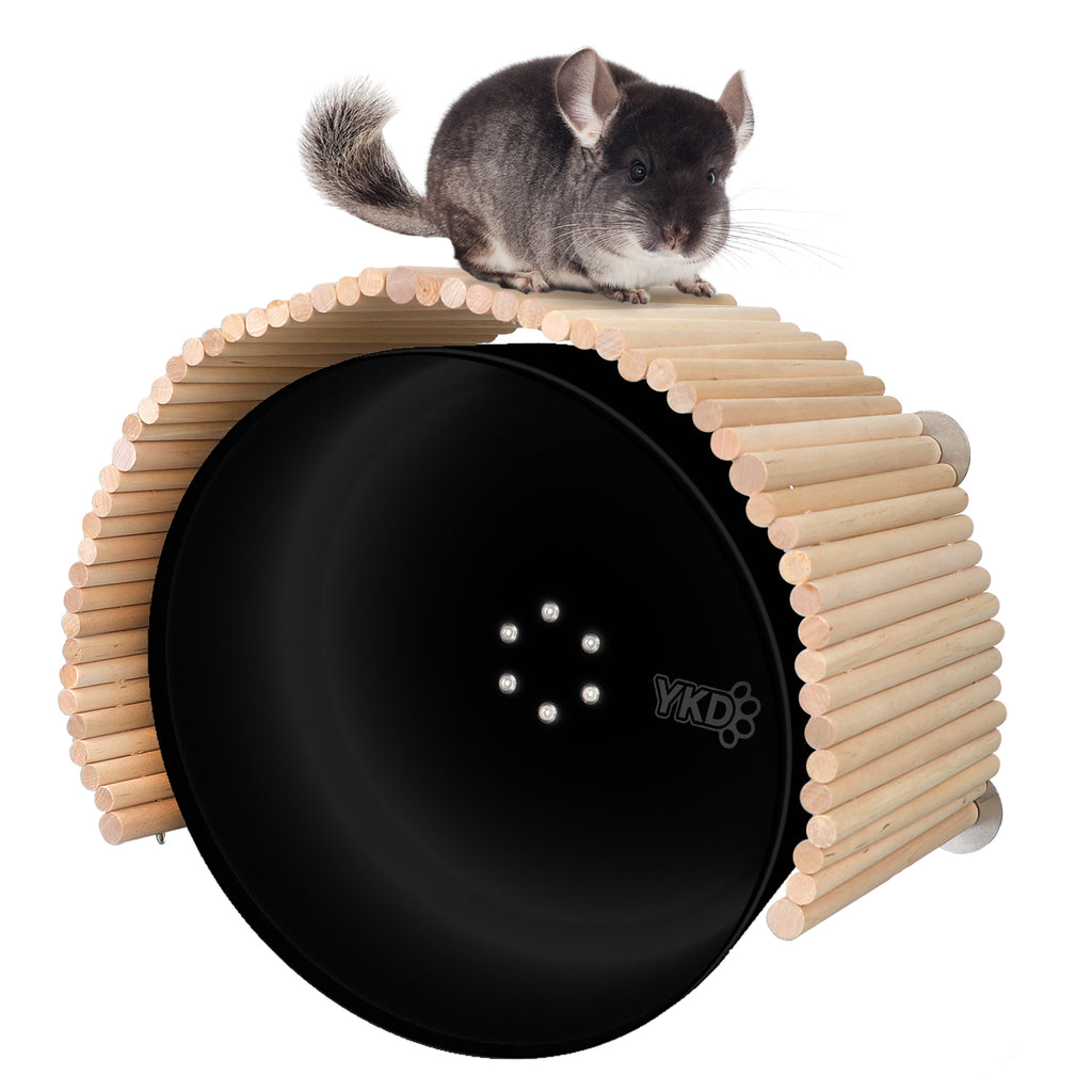 YKD Chinchilla Cage Natural Wood Flexible Platform Toy, Chinchilla Running Wheel Fence, Small Animal Climbing Toys for Chinchilla Guinea Pig Rabbit Hamsters Gerbils Rat and Other Small Animals