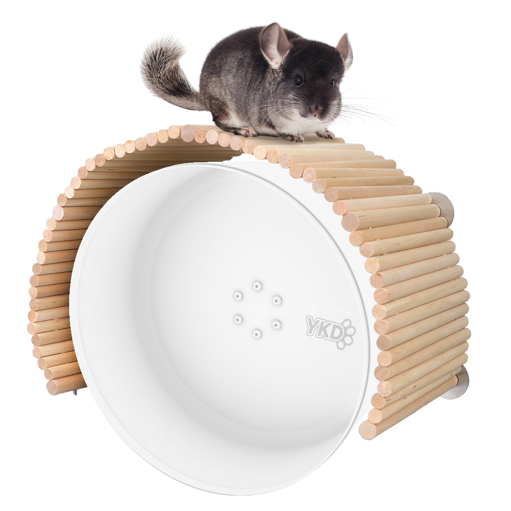 YKD Chinchilla Cage Natural Wood Flexible Platform Toy, Chinchilla Running Wheel Fence, Small Animal Climbing Toys for Chinchilla Guinea Pig Rabbit Hamsters Gerbils Rat and Other Small Animals