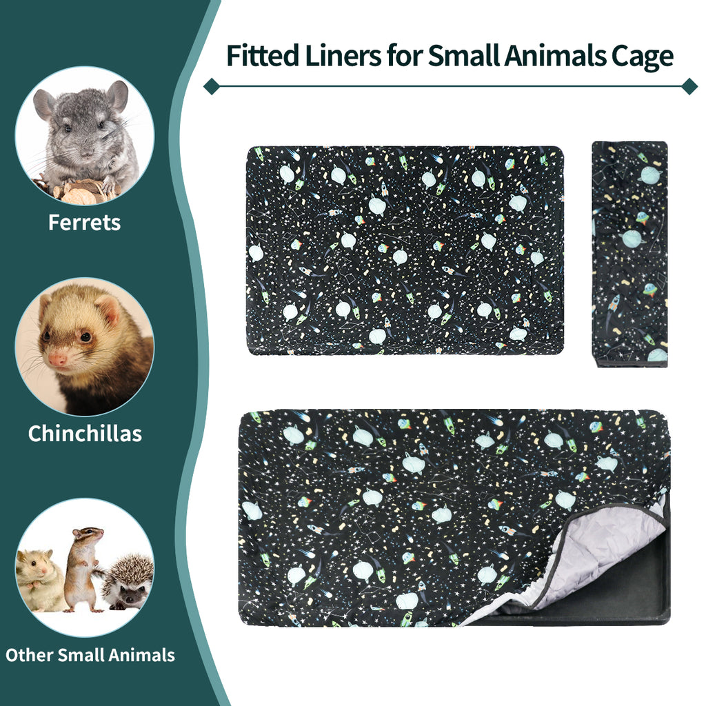 YKD Fitted Liners for Ferret Nation, Critter Nation Cage Accessories Kit, for Ferrets, Chinchillas, Rats, Fancy Rat & Other Small Animals