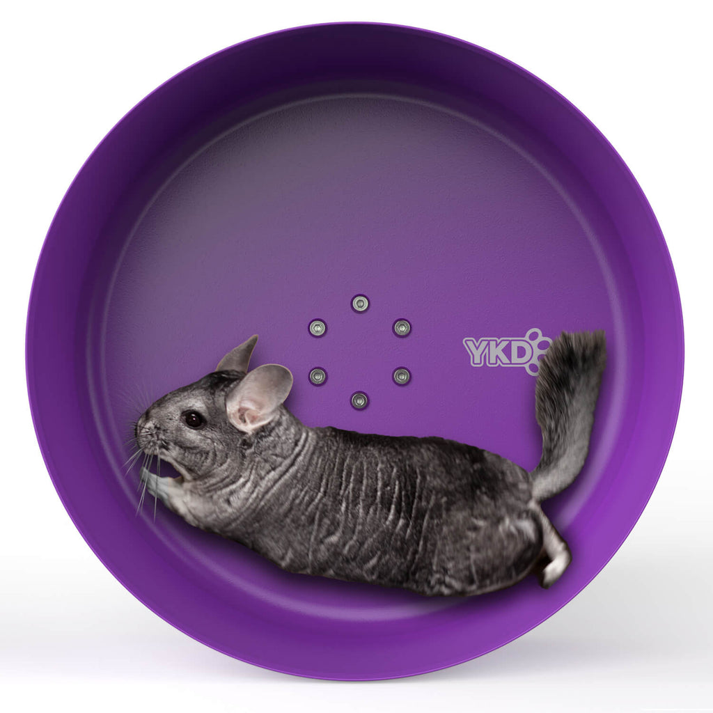 15" YKD Chinchilla Exercise Spinning Wheel, Small Animals Habitat Accessory