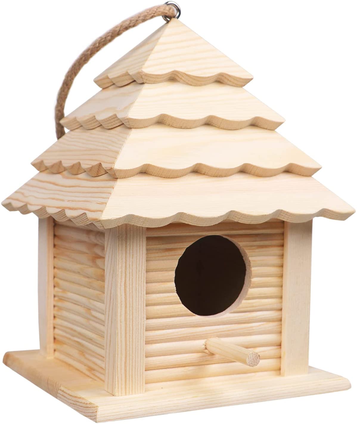 Wooden Garden Birdhouse for Finch Bluebird Cardinals