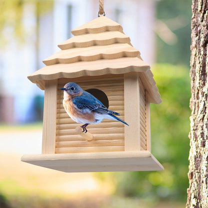 Wooden Garden Birdhouse for Finch Bluebird Cardinals